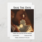 Save the Date Photo Wedding Card | Personalised  (正面/裏面)