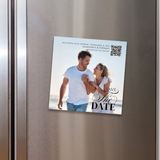 Save the Date Photo Wedding Magnetic