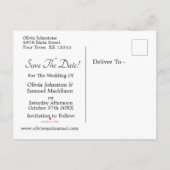 Save The Date - Photo with Blue Peony 案内ポストカード (裏面)