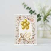 Save The Date Pink and Gold Card 招待状 (スタンド正面)