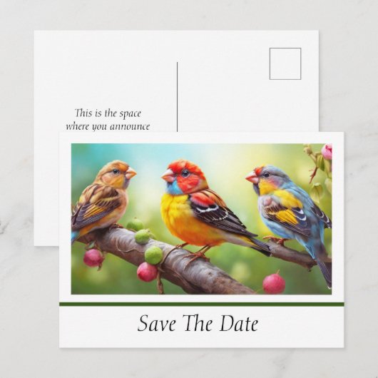 Save The Date Postcard ポストカード (正面/裏面)