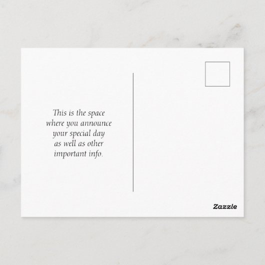 Save The Date Postcard ポストカード (裏面)