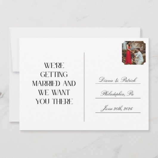 Save The Date Postcard 招待状 (裏面)