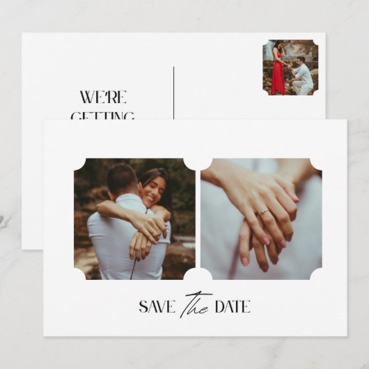 Save The Date Postcard 招待状 (正面/裏面)