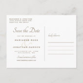 Save the Date Postcards Black & Gold Foil Mandala 案内ポストカード (裏面)