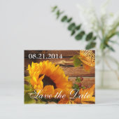Save the Date Postcards, Country秋ひまわり 案内ポストカード (スタンド正面)