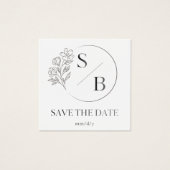 Save the Date Profile Card Elegant Wedding card (正面)