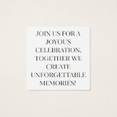 Save the Date Profile Card Elegant Wedding card (裏面)