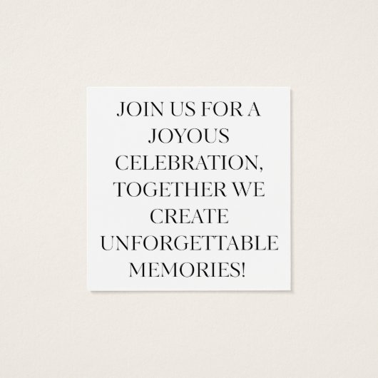 Save the Date Profile Card Elegant Wedding card (裏面)