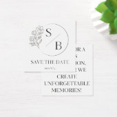 Save the Date Profile Card Elegant Wedding card (デスク)