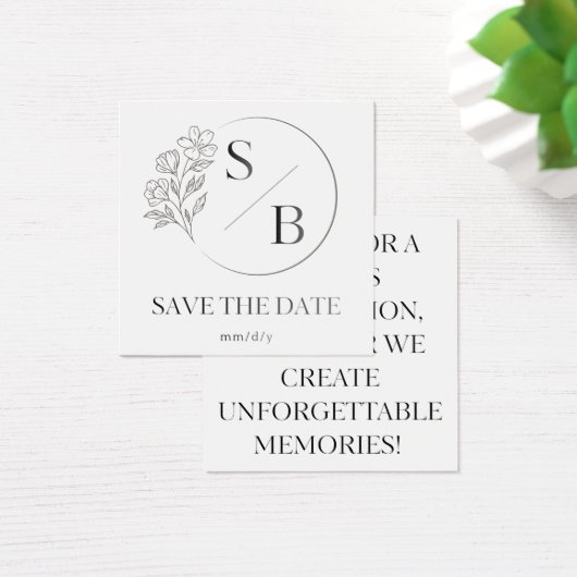 Save the Date Profile Card Elegant Wedding card (デスク)