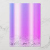 Save The Date Purpleグリッタードリップシルバー 箔シーズンカード (裏面)