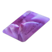 Save the Date Purple Tulip Petal Flexible Magnet マグネット (左側)