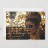 Save the Date Quinceanera Photo  Invitation 招待状 (正面)