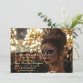 Save the Date Quinceanera Photo  Invitation 招待状 (スタンド正面)