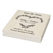 Save the Date Quote Heart & Wildflowers Wedding ラバースタンプ (スタンプ)