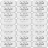 Save The Date Return Address Transparent  シール (正面)