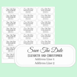 Save The Date Return Address Transparent  シール