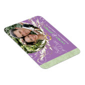 Save the Date - Sage & Lavender Photo Magnets マグネット (右側)