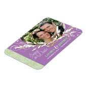 Save the Date - Sage & Lavender Photo Magnets マグネット (左側)