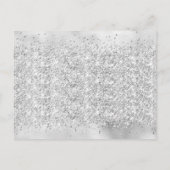 Save the Date Silver Balloonsグリッター 案内ポストカード (裏面)