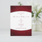 Save The Date Silver Burgundy White Grayグリッター セーブザデート (スタンド正面)