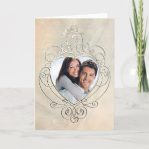 Save The Date silver photo frame 案内状