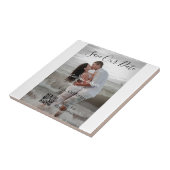 Save the date simple minimal QR scan code details タイル (側面)