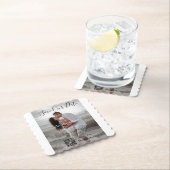 Save the date simple minimal QR scan code details  ペーパーコースター (インサイチュ)