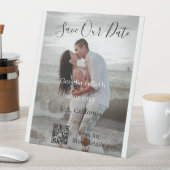 Save the date simple minimal QR scan code details  台座サイン (インサイチュ)