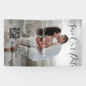 Save the date simple minimal QR scan code details  横断幕 (横)