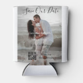 Save the date simple minimal QR scan code details  缶クーラー (正面)