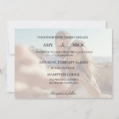 Save The Date  Simple Modern elegant Wedding Card 招待状 (裏面)