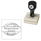 Save the Date stempel met namen en datum ラバースタンプ (押印)