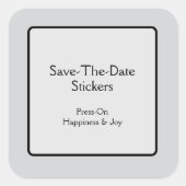 Save the Date Stickers スクエアシール (正面)