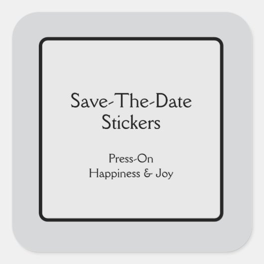 Save the Date Stickers スクエアシール (正面)