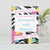 Save the date style années 80 招待状 (スタンド正面)