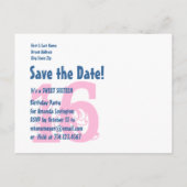 Save the Date Sweet 16 Birthday Party V001 PINK 案内ポストカード (裏面)