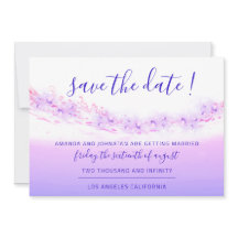 Save The Date Tropical海ピンクウェーブコバルトブルー