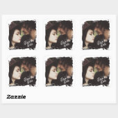 Save the Date | Unique Photo Template Wedding スクエアシール (シート)