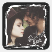 Save the Date | Unique Photo Template Wedding スクエアシール (正面)