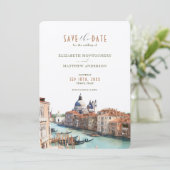 Save the Date Venice Italy Basilica della Salute 招待状 (スタンド正面)