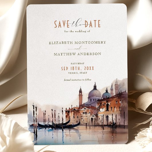 Save the Date Venice Italy Basilica della Salute I 招待状