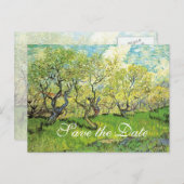Save the Date, Vincent van ゴッホ, Orchard in Blossom 案内ポストカード (正面/裏面)