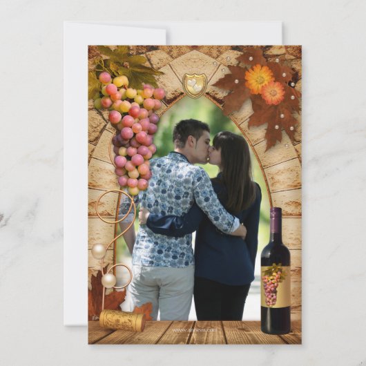 Save the Date Vineyard Photo結婚式招待状 セーブザデート (裏面)
