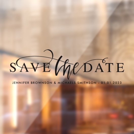 Save the date wedding car ウィンドウサイン (シート2)