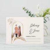 Save the Date Wedding Invitation Card シーズンカード (スタンド正面)