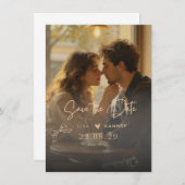 Save The Date Wedding Invitation | Romantic セーブザデート (正面/裏面)