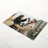 Save the Date with Photo of Couple 箔招待状 (回転した状態)