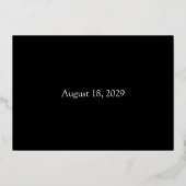 Save the Date with Photo of Couple 箔招待状 (裏面)